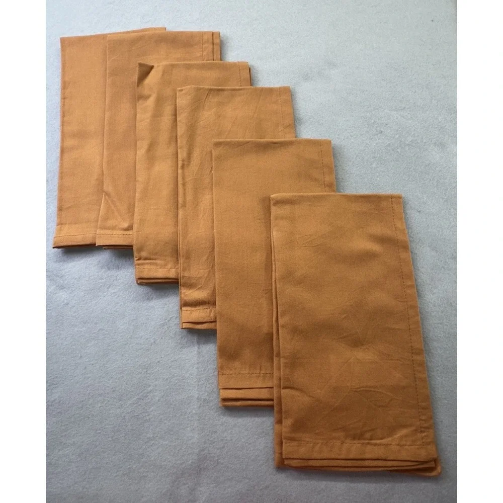 6 Pier 1 Imports FALL LEAVES Cloth Cotton Napkins THANKSGIVING Table Decor 20x20